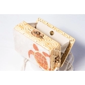 Bolsa Clutch Tartaruga - Madrepérola Claro com Marrom