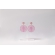Brinco folha RM - Rosa glitter