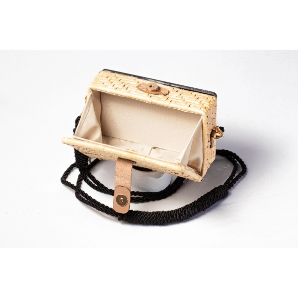 Bolsa Clutch Tartaruga - Preto com Madrepérola Claro