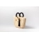 Bolsa de Palha G - Preta com a Palha Clara