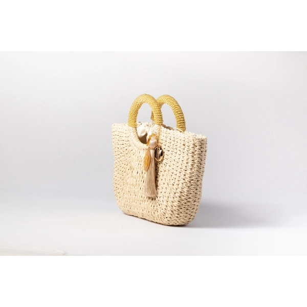 Bolsa de Palha G - Dourada