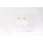 Brinco folha RM - Madrepérola claro