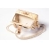 Bolsa Clutch Flor - Madrepérola Marrom com Claro