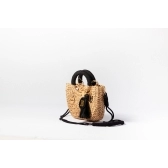 Bolsa de Palha P - Preta com a Palha Escura