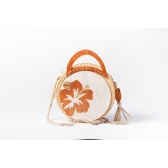 Bolsa Sophia - Flor - - Madrepérola claro com marrom