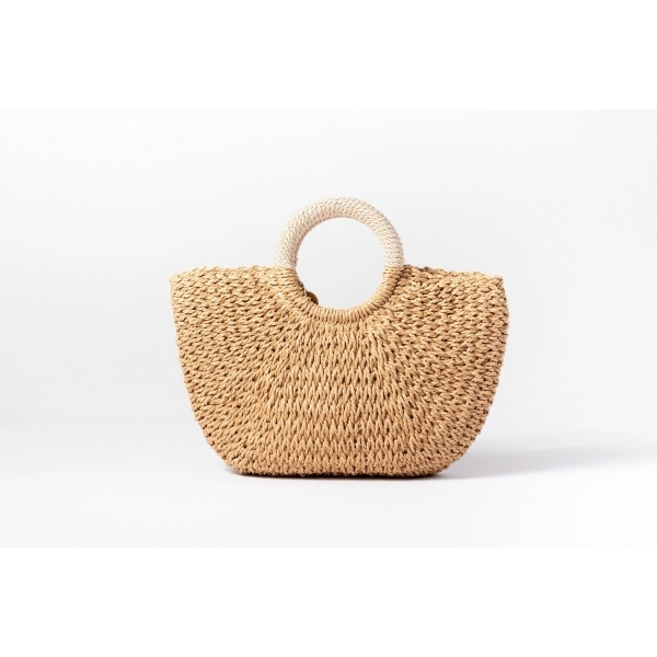 Bolsa de Palha G - Bege