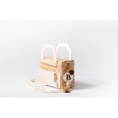 BOLSA HELOISE - CAVALO MARINHO - Madrepérola claro com marrom