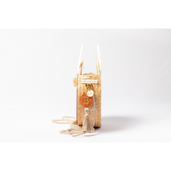 Bolsa Sophia - Flor - - Madrepérola marrom