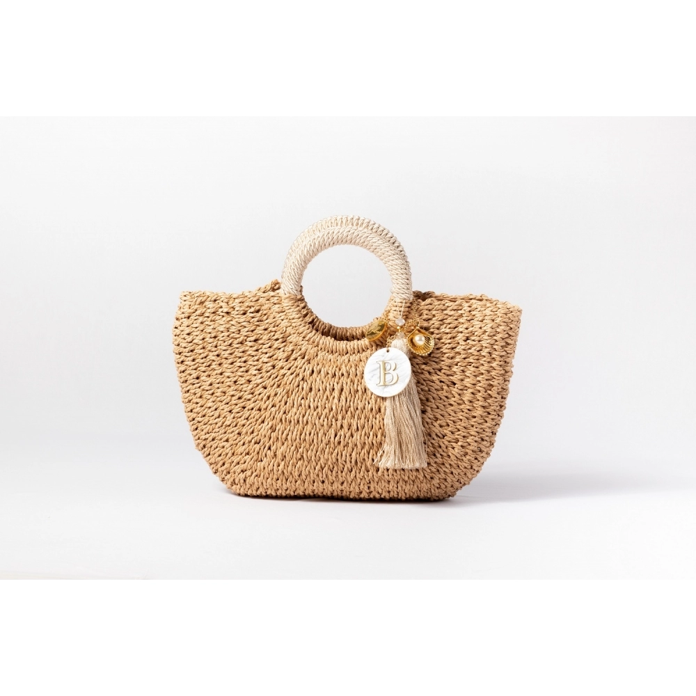 Bolsa de Palha G - Bege