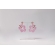BRINCO FLOR - M - Glitter - Rosa bebê glitter
