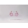 BRINCO FLOR - M - Glitter - Rosa bebê glitter
