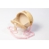 Bolsa de Palha Rabo de Sereia - Redonda P - Madrepérola Claro com Madrepérola Rosa