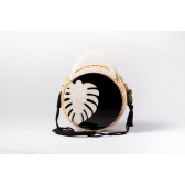 Bolsa Sophia - Folha - - Preto com madrepérola claro