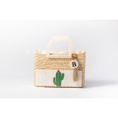 Bolsa de Palha Praia - Quadrada - - Cacto