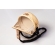 Bolsa de Palha Yin-Yang- Redonda P - Branco com Preto