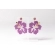 Brinco Flor - G - Glitter - Pink Glitter