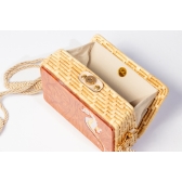 Bolsa Clutch Cavalo Marinho - Madrepérola Marrom com Claro