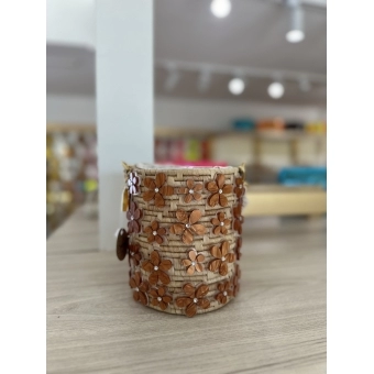 Bolsa de Palha Luna - Flowers