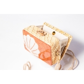 Bolsa Clutch Concha - Madrepérola Marrom com Claro