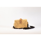 Bolsa Clutch Tigresa - Madrepérola Claro com preto
