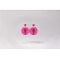 Brinco folha RM - Rosa neon